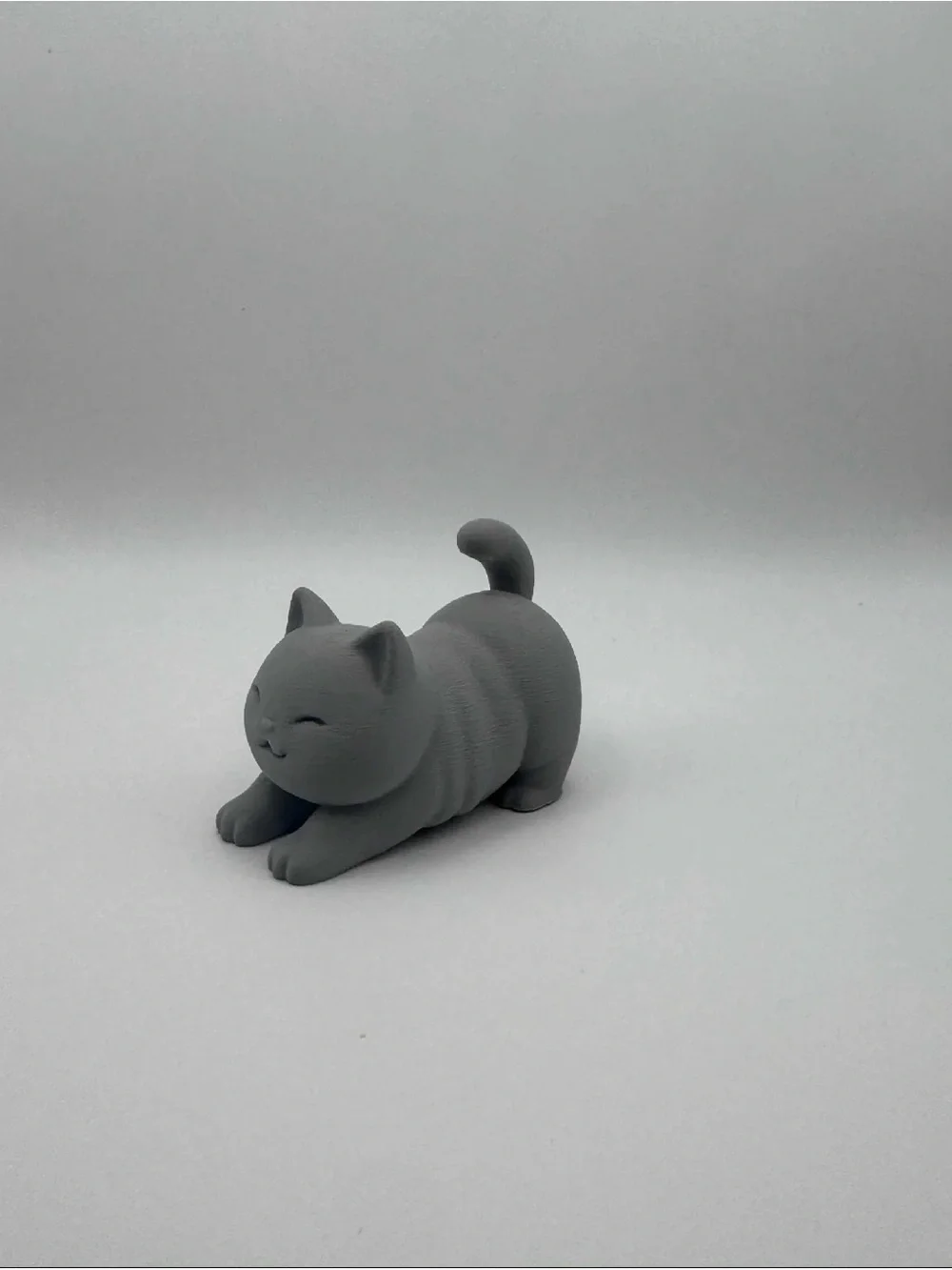 Gray Cat Figurine Decorative Pet Statue